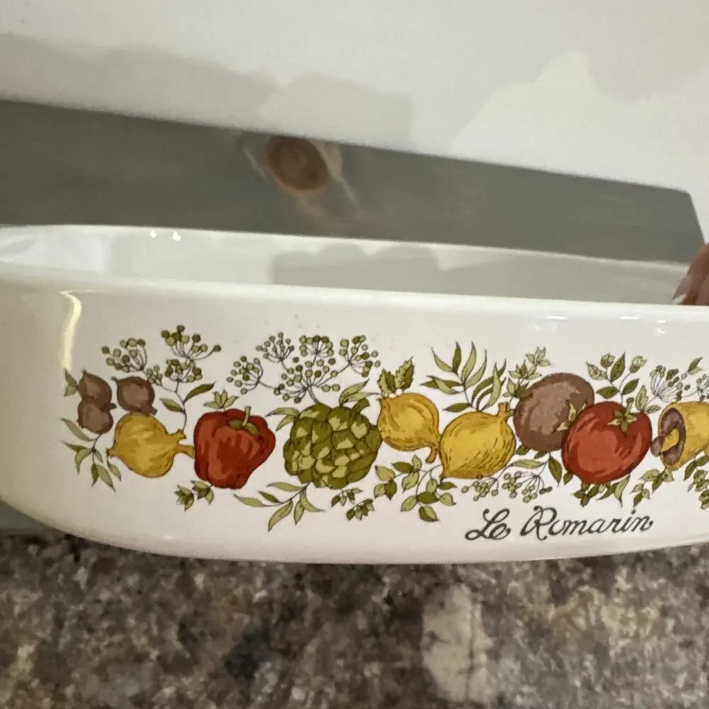 Vintage | Corning Ware | Spice of Life A-12-C Le Romarin Casserole w/ Pyrex Lid
